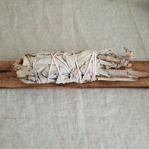 Cleansing White Sage Smudge and Incense Holder